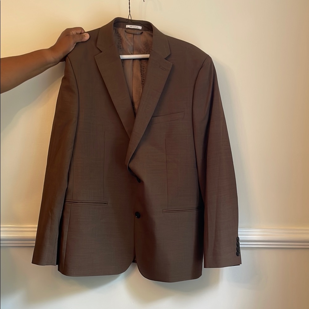 Bar III Brown Sport Coat Classic Tailored Blazer and pants